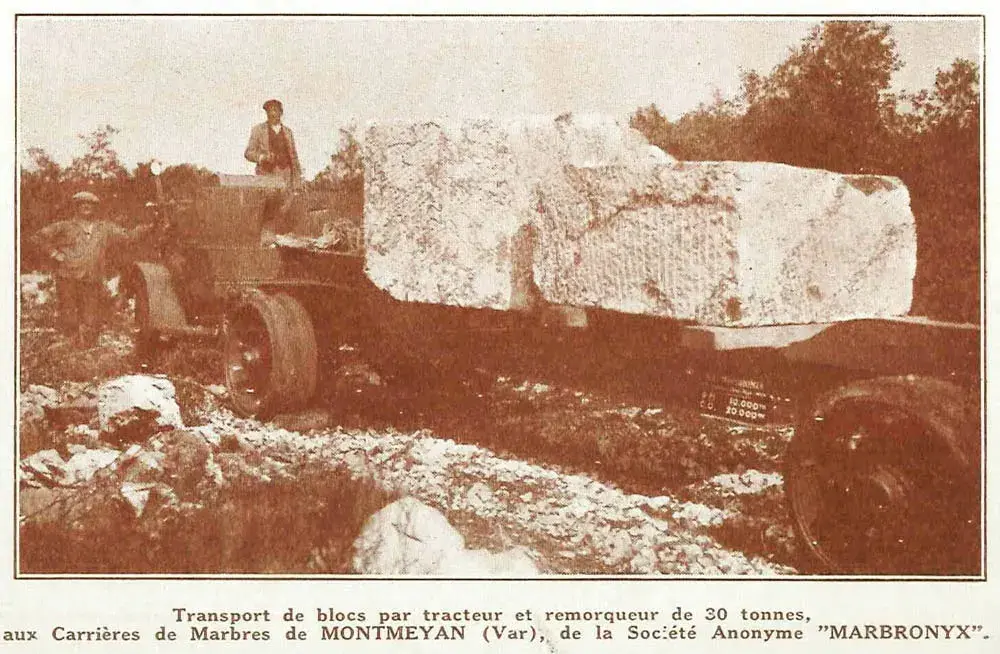 Blocs marbre breche Montmeyan