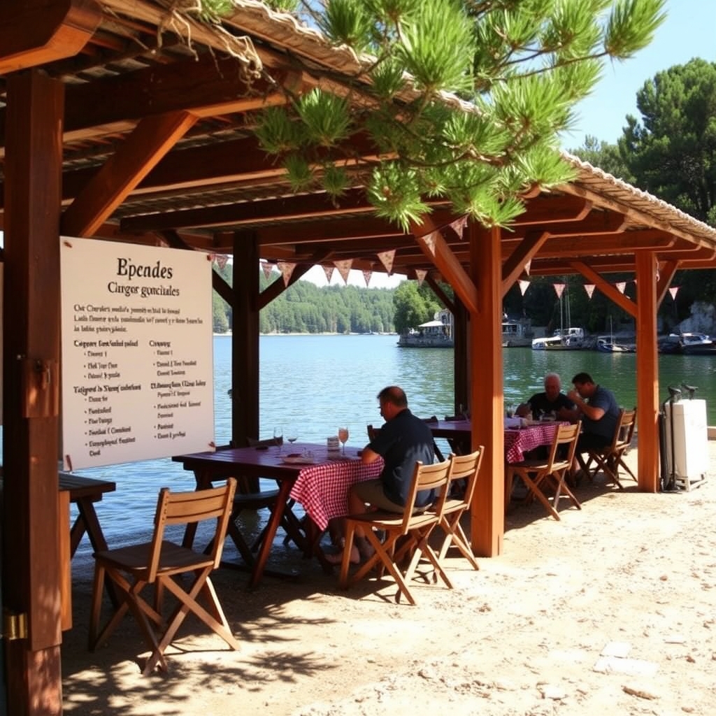 Que faire autour de la guinguette du lac de Carcès ? — menu de la guinguette du lac carces